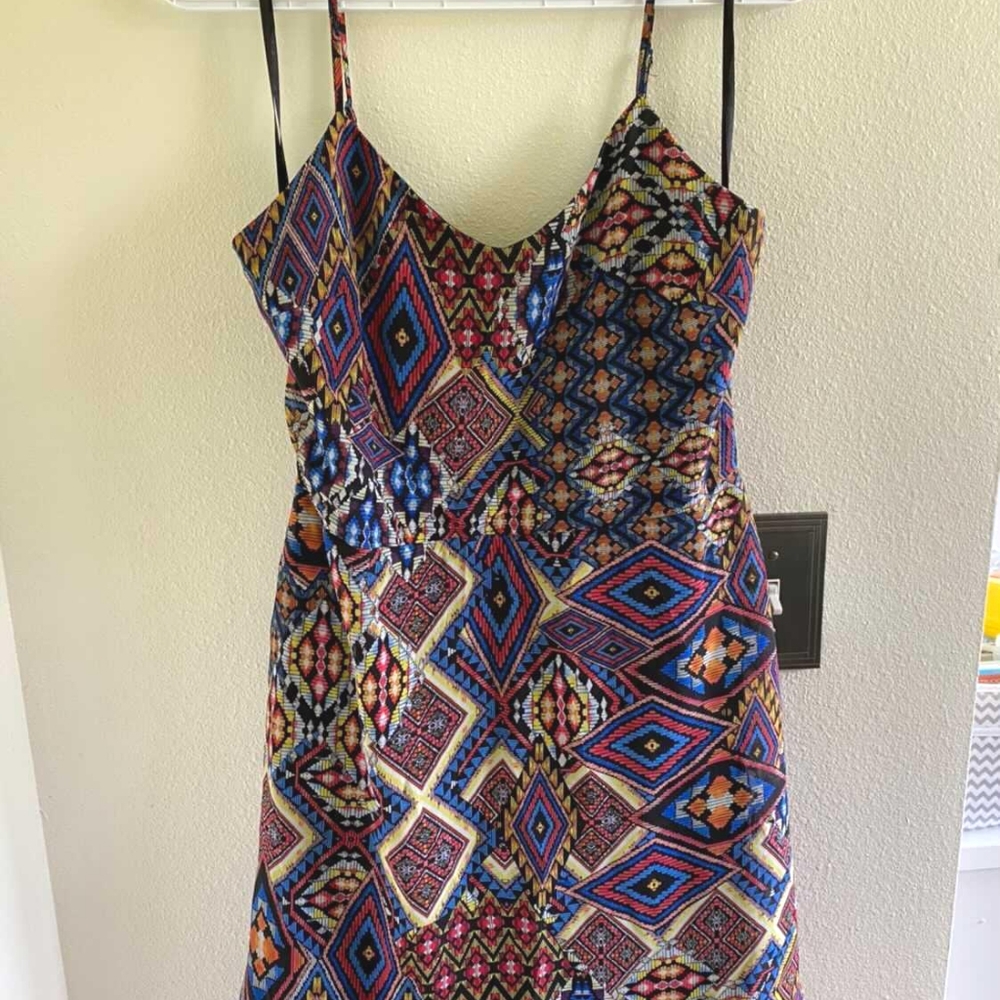 Tridal Print Mini Dress